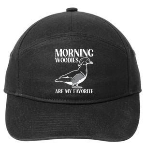 Morning Woody My Favorite Duck Hunting Funny Hunter 7-Panel Snapback Hat