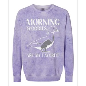 Morning Woody My Favorite Duck Hunting Funny Hunter Colorblast Crewneck Sweatshirt