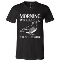 Morning Woody My Favorite Duck Hunting Funny Hunter V-Neck T-Shirt