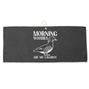 Morning Woody My Favorite Duck Hunting Funny Hunter Large Microfiber Waffle Golf Towel