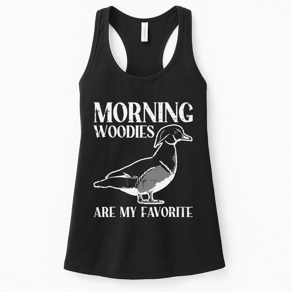 Morning Woody My Favorite Duck Hunting Funny Hunter Womens Tank Top