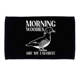 Morning Woody My Favorite Duck Hunting Funny Hunter Microfiber Hand Towel