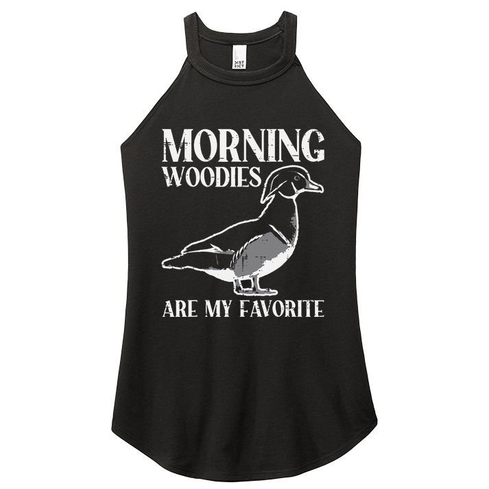 Morning Woody My Favorite Duck Hunting Funny Hunter Women's Perfect Tri Rocker Tank