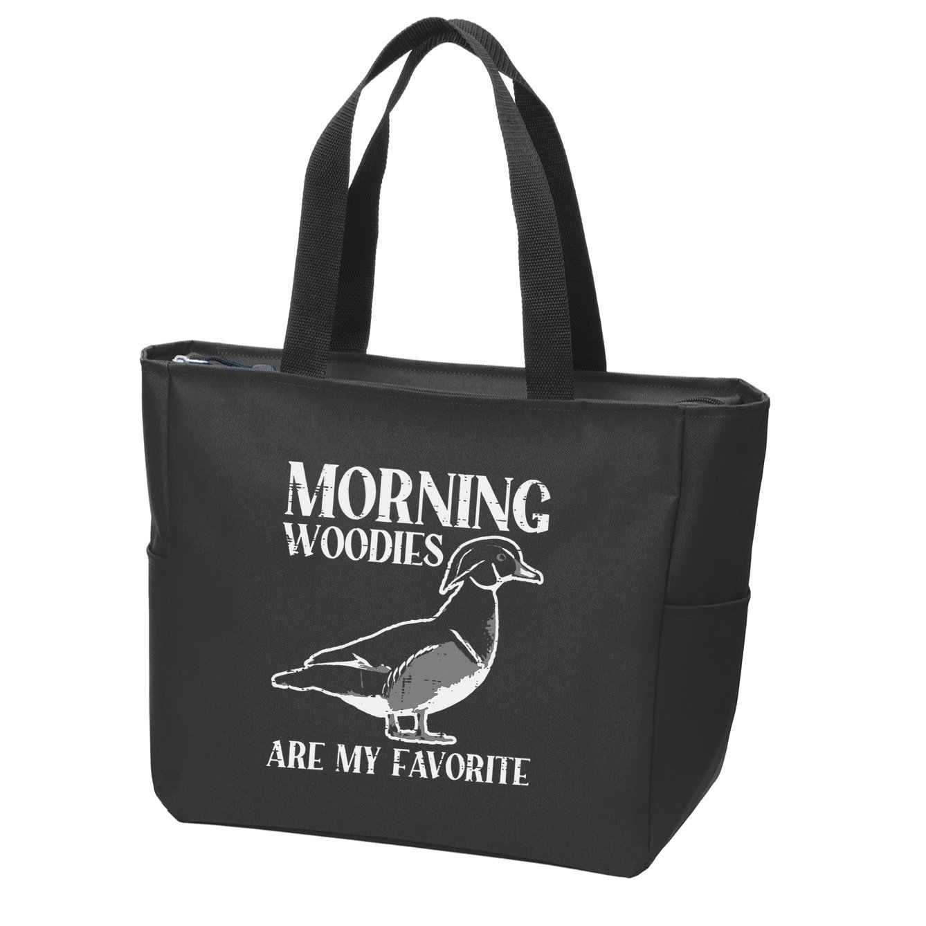 Morning Woody My Favorite Duck Hunting Funny Hunter Zip Tote Bag