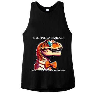 Ms Warrior Ms Support Squad Multiple Sclerosis Awareness Ladies PosiCharge Tri-Blend Wicking Tank