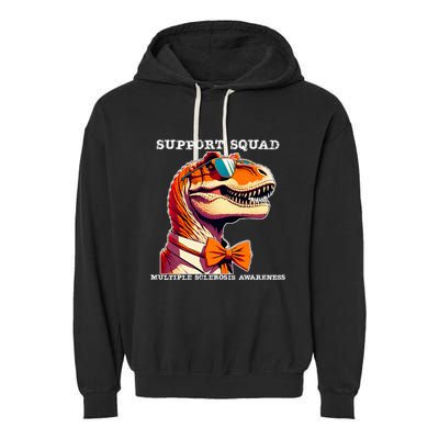 Ms Warrior Ms Support Squad Multiple Sclerosis Awareness Garment-Dyed Fleece Hoodie