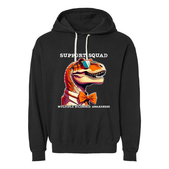 Ms Warrior Ms Support Squad Multiple Sclerosis Awareness Garment-Dyed Fleece Hoodie