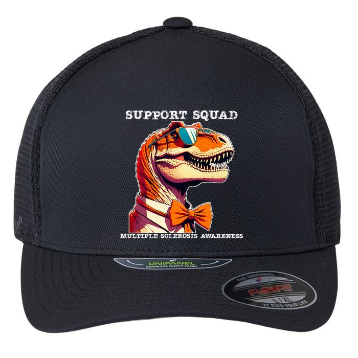 Ms Warrior Ms Support Squad Multiple Sclerosis Awareness Flexfit Unipanel Trucker Cap