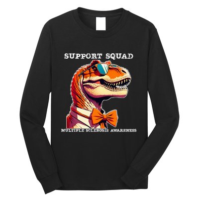 Ms Warrior Ms Support Squad Multiple Sclerosis Awareness Long Sleeve Shirt