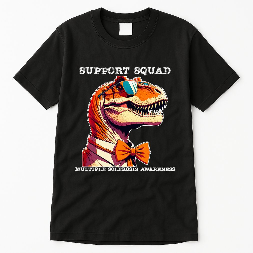 Ms Warrior Ms Support Squad Multiple Sclerosis Awareness Tall T-Shirt