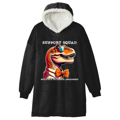 Ms Warrior Ms Support Squad Multiple Sclerosis Awareness Hooded Wearable Blanket