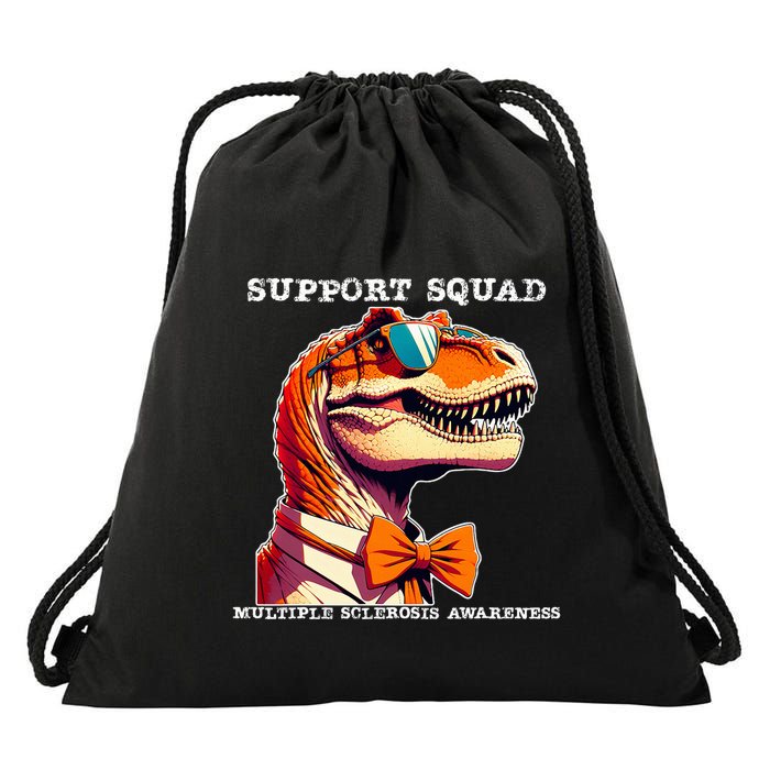 Ms Warrior Ms Support Squad Multiple Sclerosis Awareness Drawstring Bag