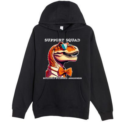 Ms Warrior Ms Support Squad Multiple Sclerosis Awareness Premium Pullover Hoodie