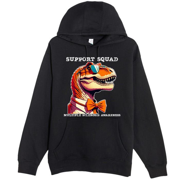 Ms Warrior Ms Support Squad Multiple Sclerosis Awareness Premium Pullover Hoodie