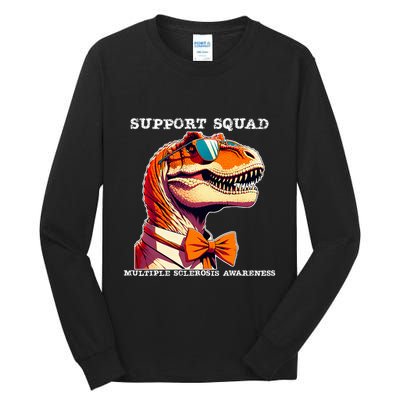 Ms Warrior Ms Support Squad Multiple Sclerosis Awareness Tall Long Sleeve T-Shirt