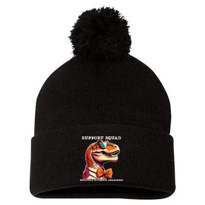 Ms Warrior Ms Support Squad Multiple Sclerosis Awareness Pom Pom 12in Knit Beanie