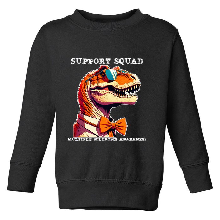 Ms Warrior Ms Support Squad Multiple Sclerosis Awareness Toddler Sweatshirt