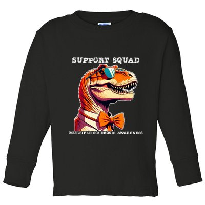 Ms Warrior Ms Support Squad Multiple Sclerosis Awareness Toddler Long Sleeve Shirt