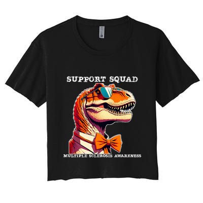 Ms Warrior Ms Support Squad Multiple Sclerosis Awareness Crop Top