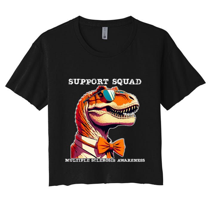 Ms Warrior Ms Support Squad Multiple Sclerosis Awareness Crop Top