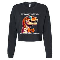 Ms Warrior Ms Support Squad Multiple Sclerosis Awareness Cropped Pullover Crew