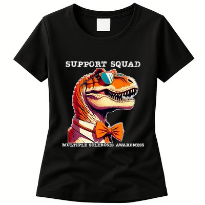 Ms Warrior Ms Support Squad Multiple Sclerosis Awareness Womens T-Shirt