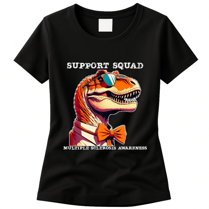 Ms Warrior Ms Support Squad Multiple Sclerosis Awareness Womens T-Shirt