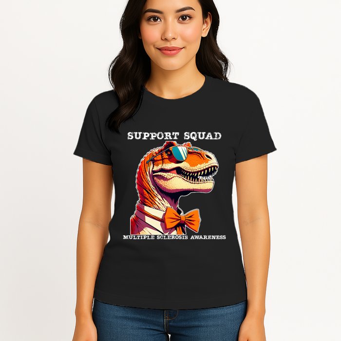 Ms Warrior Ms Support Squad Multiple Sclerosis Awareness Womens T-Shirt
