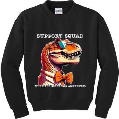Ms Warrior Ms Support Squad Multiple Sclerosis Awareness Kids Sweatshirt