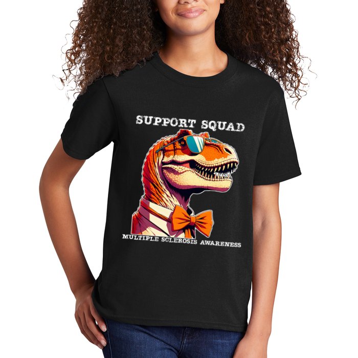 Ms Warrior Ms Support Squad Multiple Sclerosis Awareness Kids T-Shirt