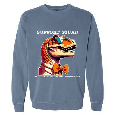 Ms Warrior Ms Support Squad Multiple Sclerosis Awareness Garment-Dyed Sweatshirt