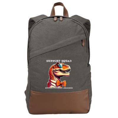 Ms Warrior Ms Support Squad Multiple Sclerosis Awareness Cotton Canvas Backpack