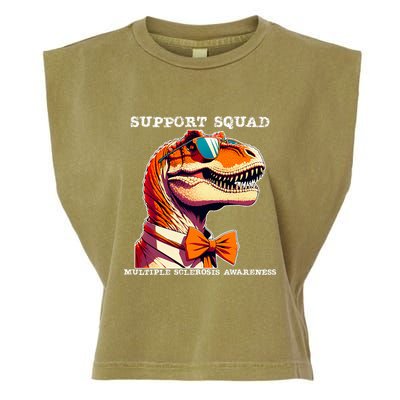 Ms Warrior Ms Support Squad Multiple Sclerosis Awareness Garment-Dyed Women's Muscle Tee