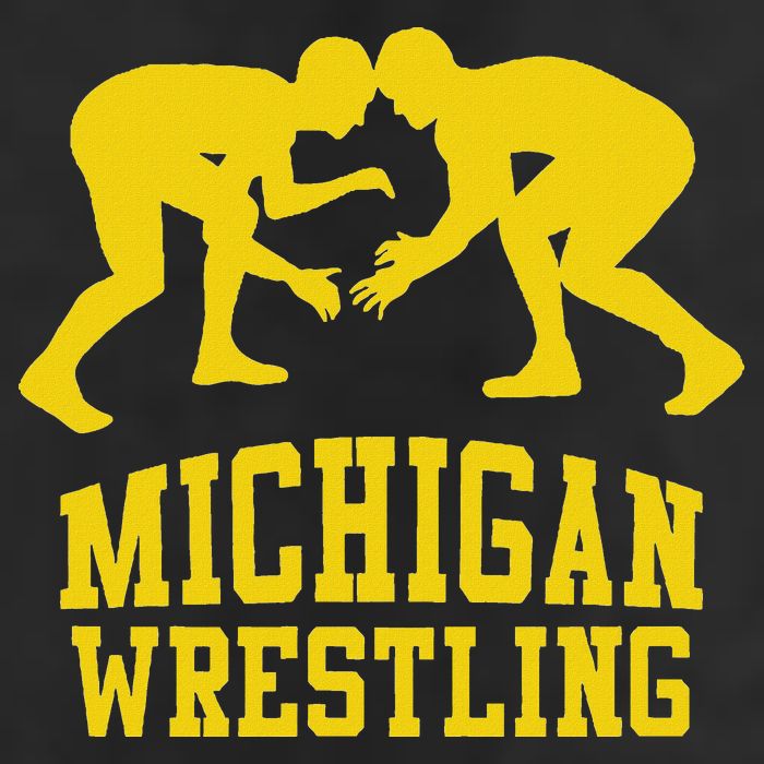 Michigan Wrestling 7 Panel Mesh Trucker Snapback Hat