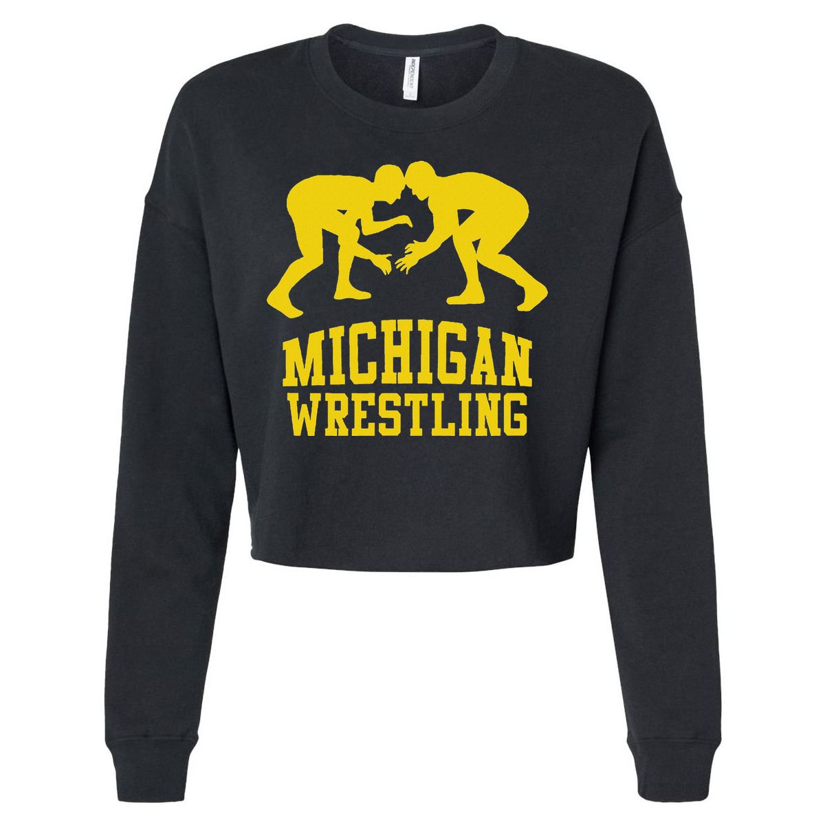 Michigan Wrestling Cropped Pullover Crew