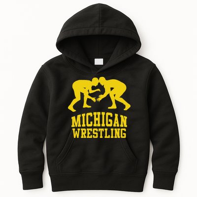 Michigan Wrestling Kids Hoodie