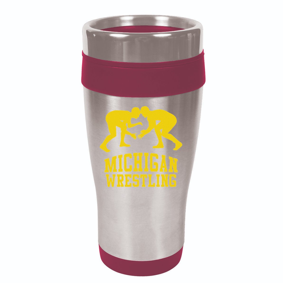 Michigan Wrestling 16oz Travel Tumbler