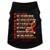 Ms Warrior Multiple Sclerosis Awareness Graphic Doggie Tank