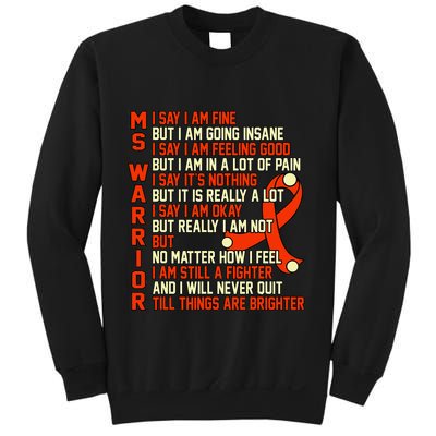 Ms Warrior Multiple Sclerosis Awareness Graphic Sweatshirt