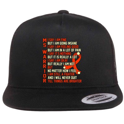 Ms Warrior Multiple Sclerosis Awareness Graphic Flatbill Hat