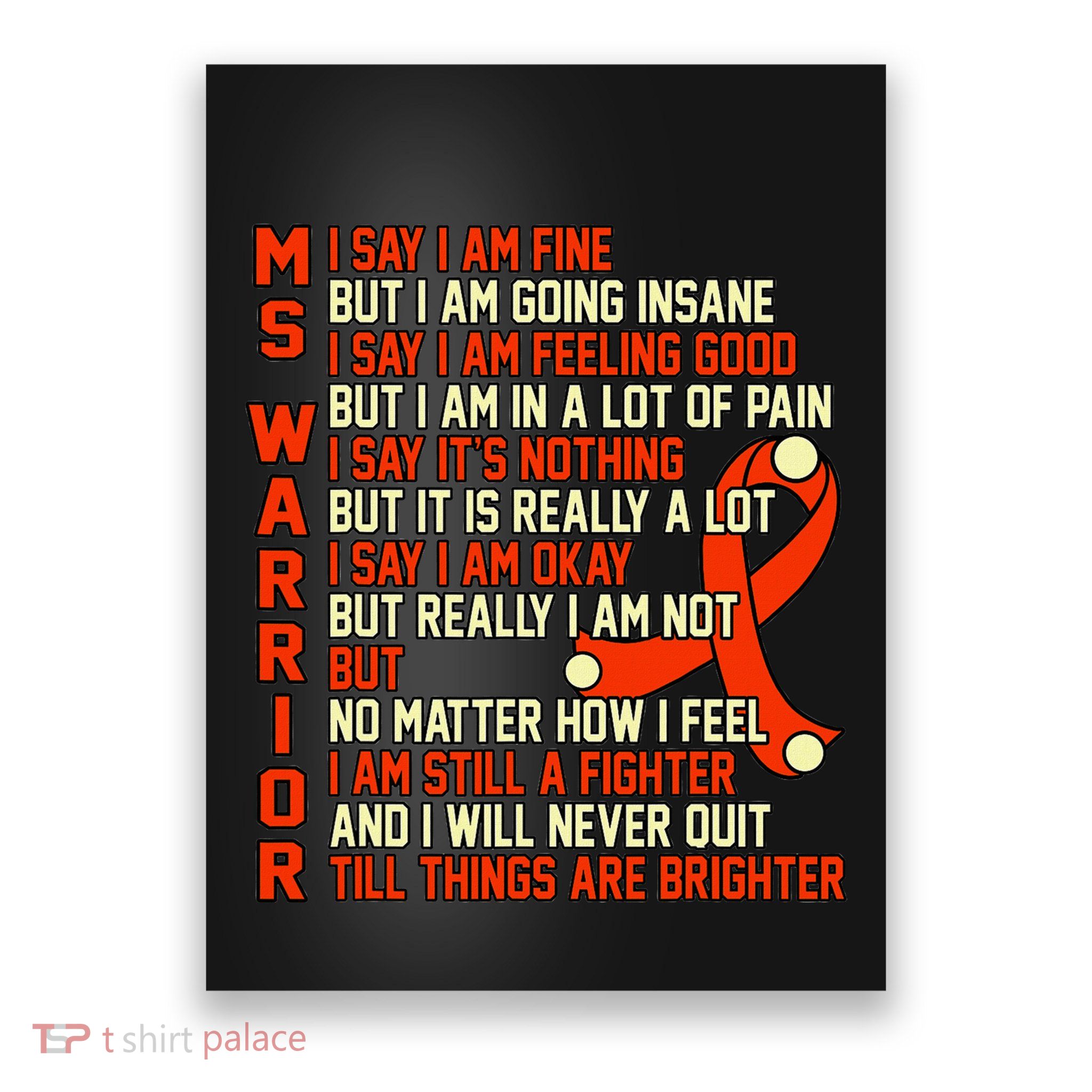 Ms Warrior Multiple Sclerosis Awareness Graphic Poster