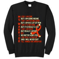 Ms Warrior Multiple Sclerosis Awareness Graphic Tall Sweatshirt