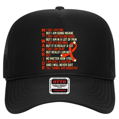 Ms Warrior Multiple Sclerosis Awareness Graphic Trucker Hat