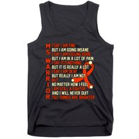 Ms Warrior Multiple Sclerosis Awareness Graphic Tank Top