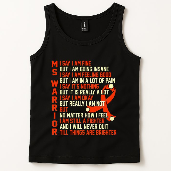 Ms Warrior Multiple Sclerosis Awareness Graphic Tank Top