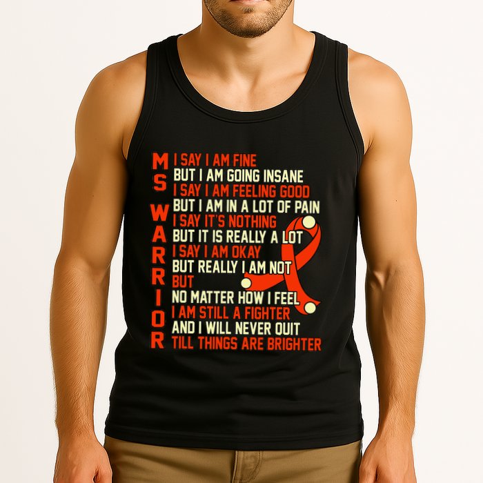 Ms Warrior Multiple Sclerosis Awareness Graphic Tank Top