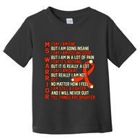 Ms Warrior Multiple Sclerosis Awareness Graphic Toddler T-Shirt