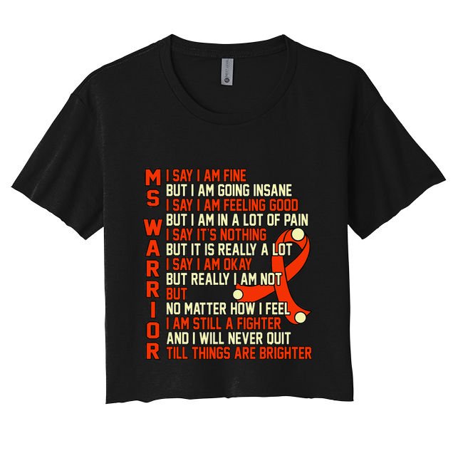Ms Warrior Multiple Sclerosis Awareness Graphic Crop Top