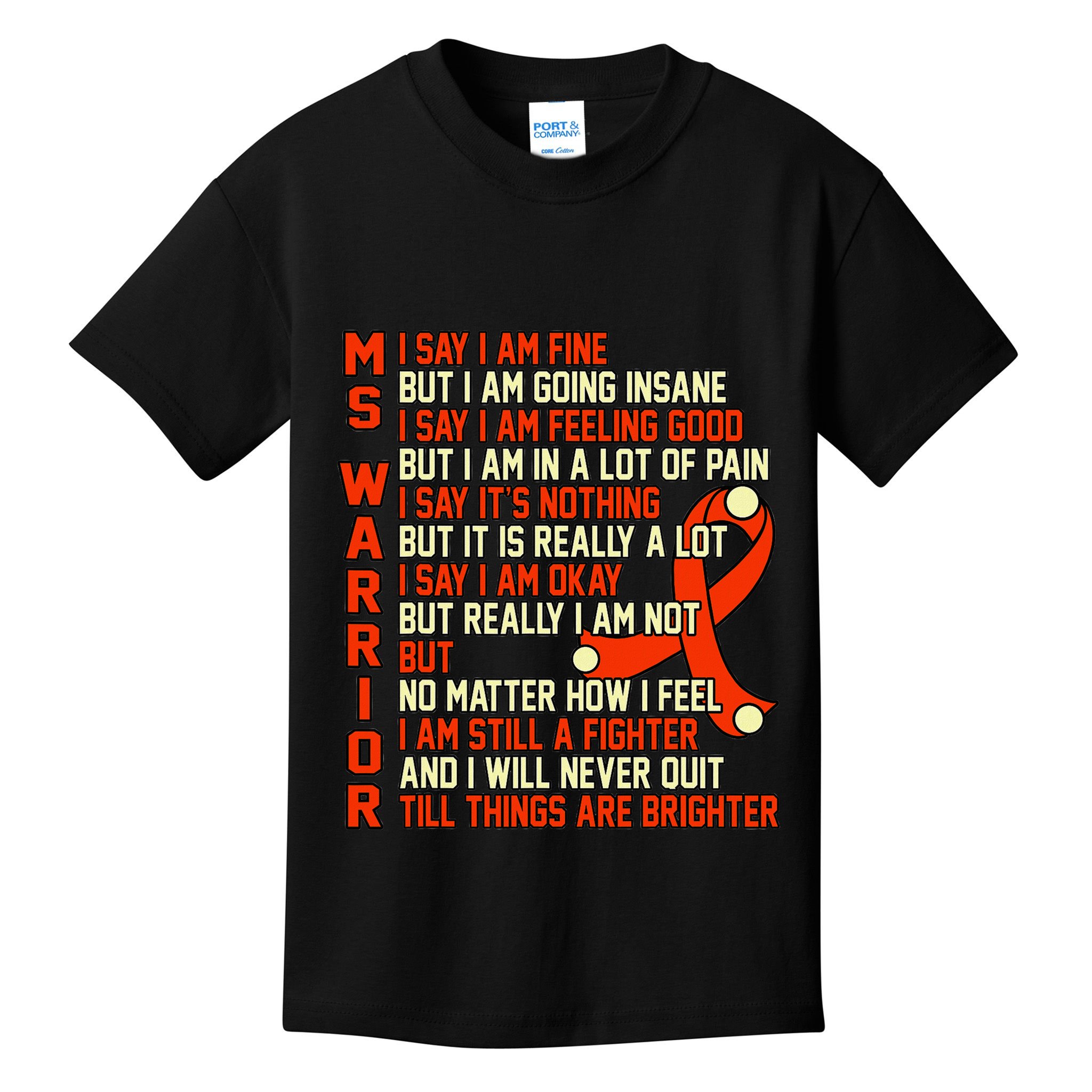 Ms Warrior Multiple Sclerosis Awareness Graphic Kids T-Shirt