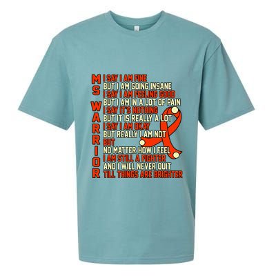 Ms Warrior Multiple Sclerosis Awareness Graphic Sueded Cloud Jersey T-Shirt